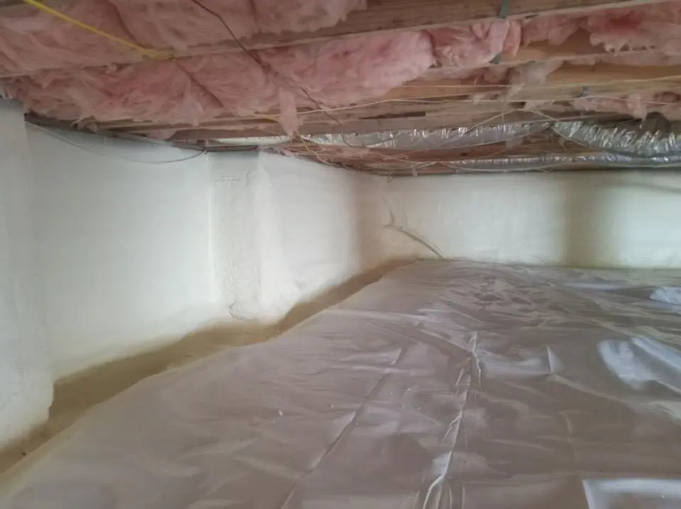 Crawl space encapsulation with closed-cell spray foam for Roof Maintenance in Layton